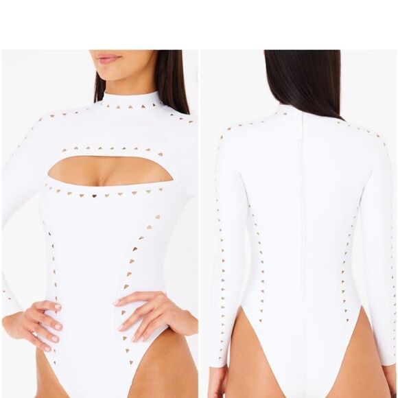 NWT Gigi C Laurel Cutout Scuba Surfsuit One Piece Swimsuit XS - Picture 2 of 12